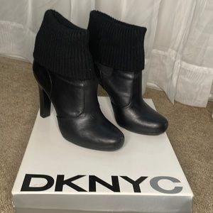 DKNYC Iliana Black Cuffed Boot